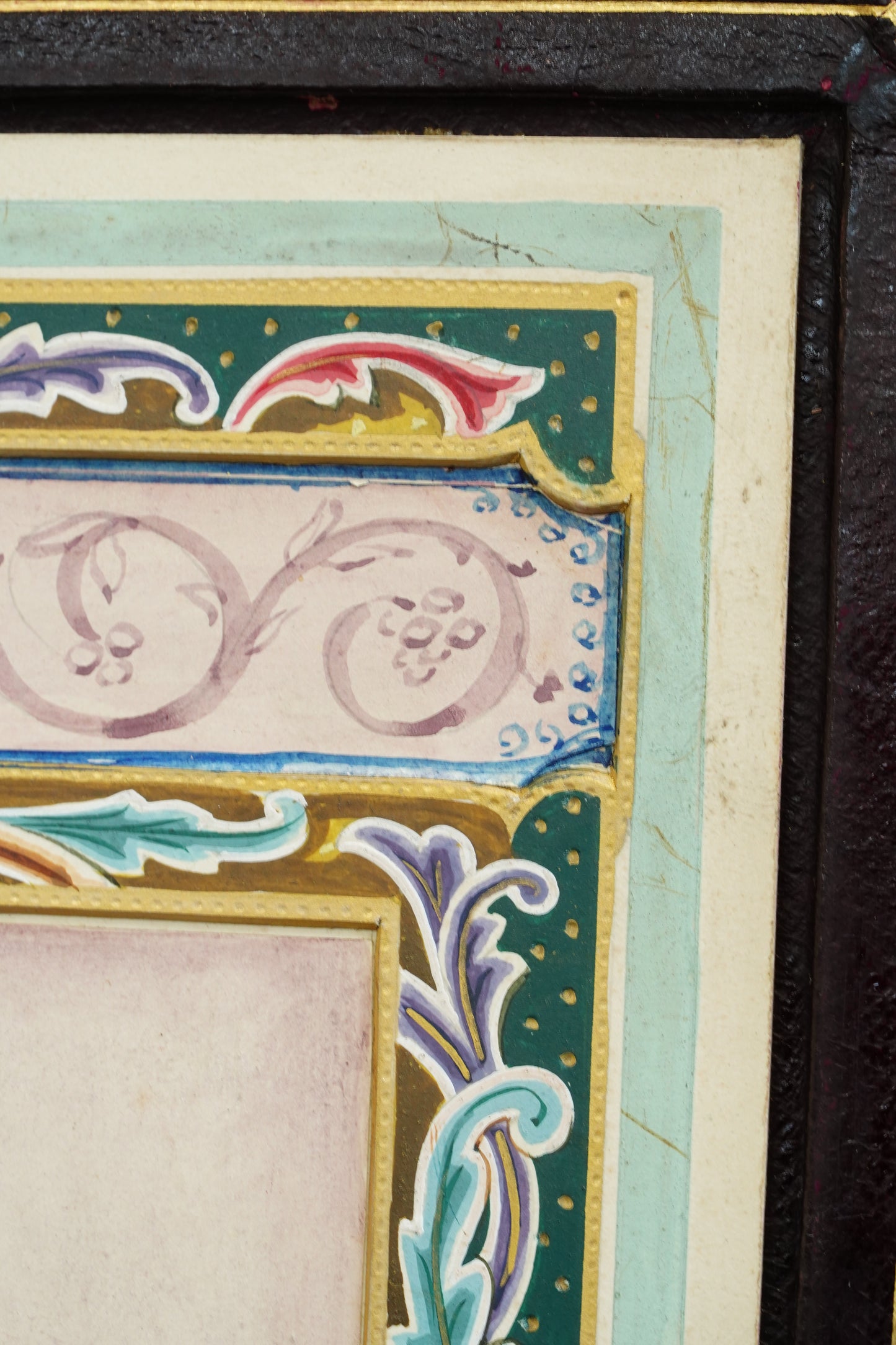 *Reserved* British Christmas 1946 Presentation Folder, Morocco Leather, Illuminated Interior