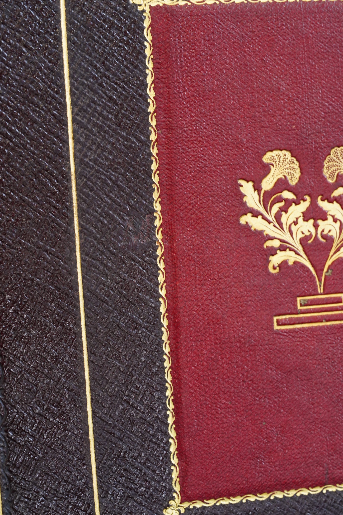 *Reserved* British Christmas 1946 Presentation Folder, Morocco Leather, Illuminated Interior