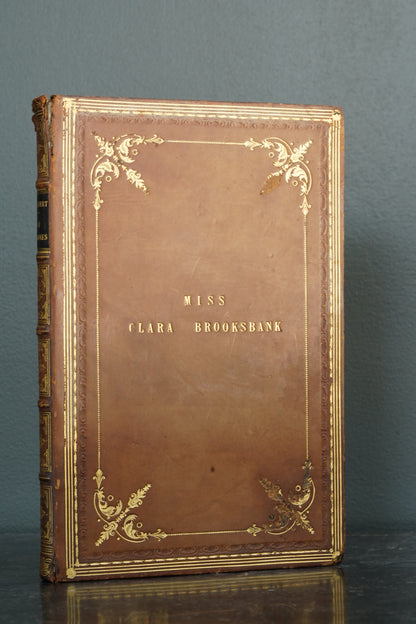 Antique Schubert 40 Melodies Leather Score Music Leather Book