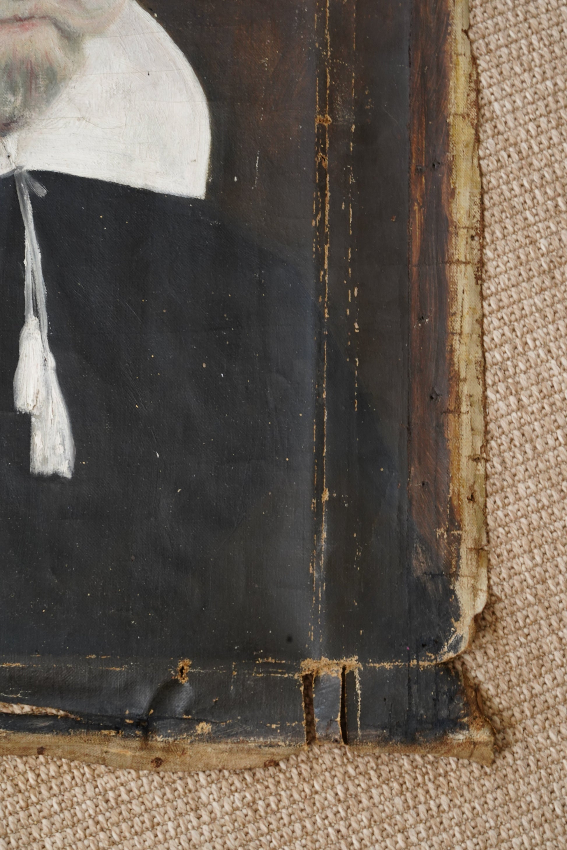 Close-up of a book with visible wear and tear on the edges.