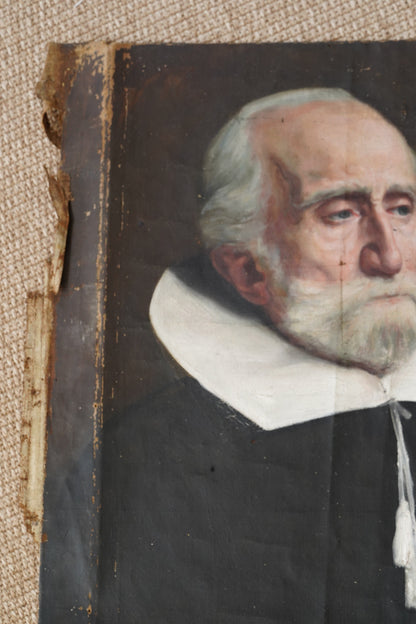 Antique Dutch School Portrait of a Gentleman, Possibly 17th-18th Century