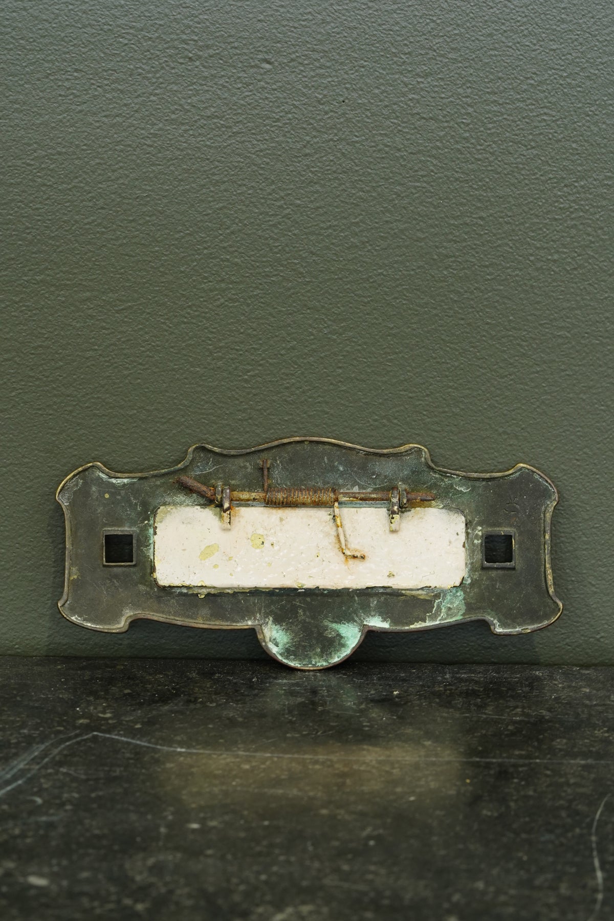 English Brass Letter Plate, Circa 1900