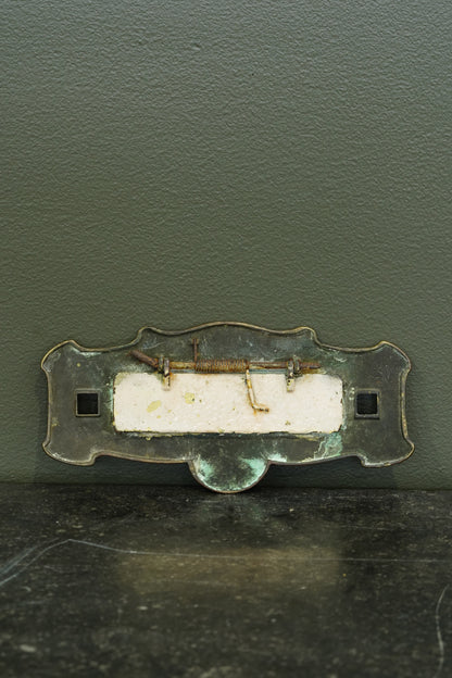 English Brass Letter Plate, Circa 1900