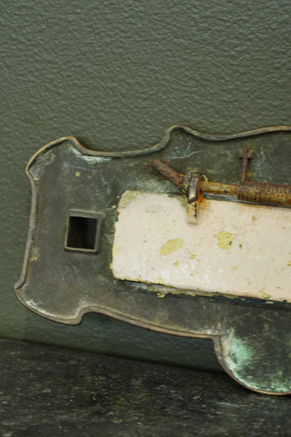 English Brass Letter Plate, Circa 1900