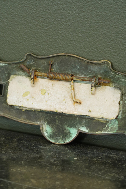 English Brass Letter Plate, Circa 1900