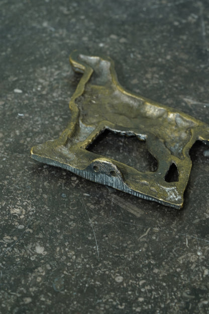 English Brass Setter Dog Figure, Early 20th Century