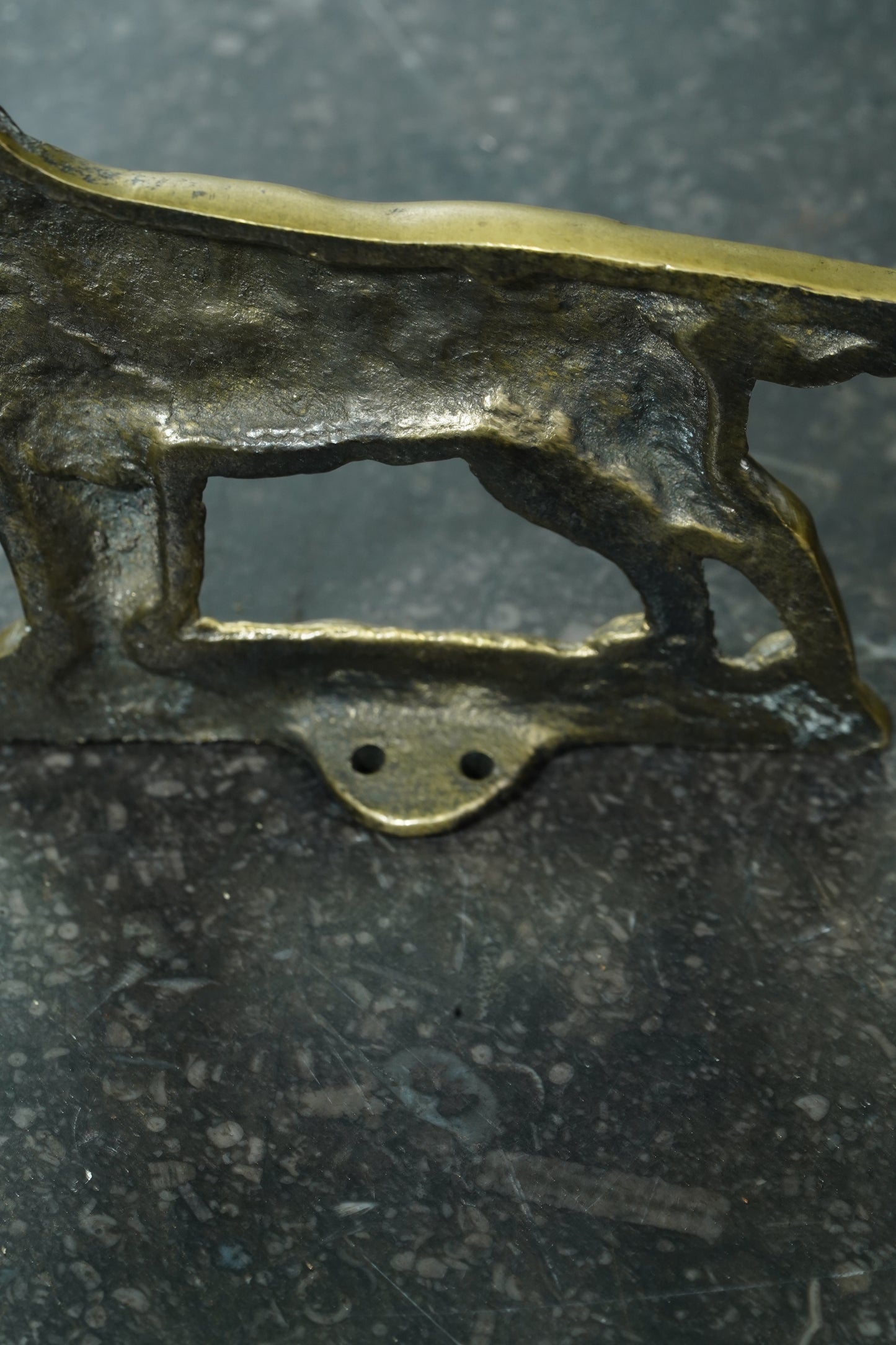 English Brass Setter Dog Figure, Early 20th Century