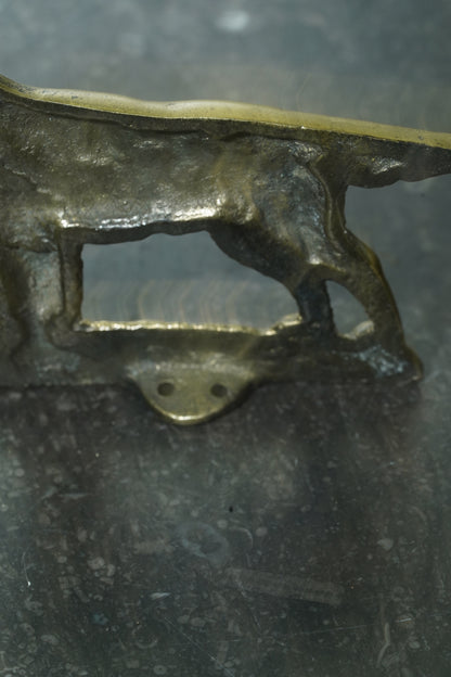 English Brass Setter Dog Figure, Early 20th Century