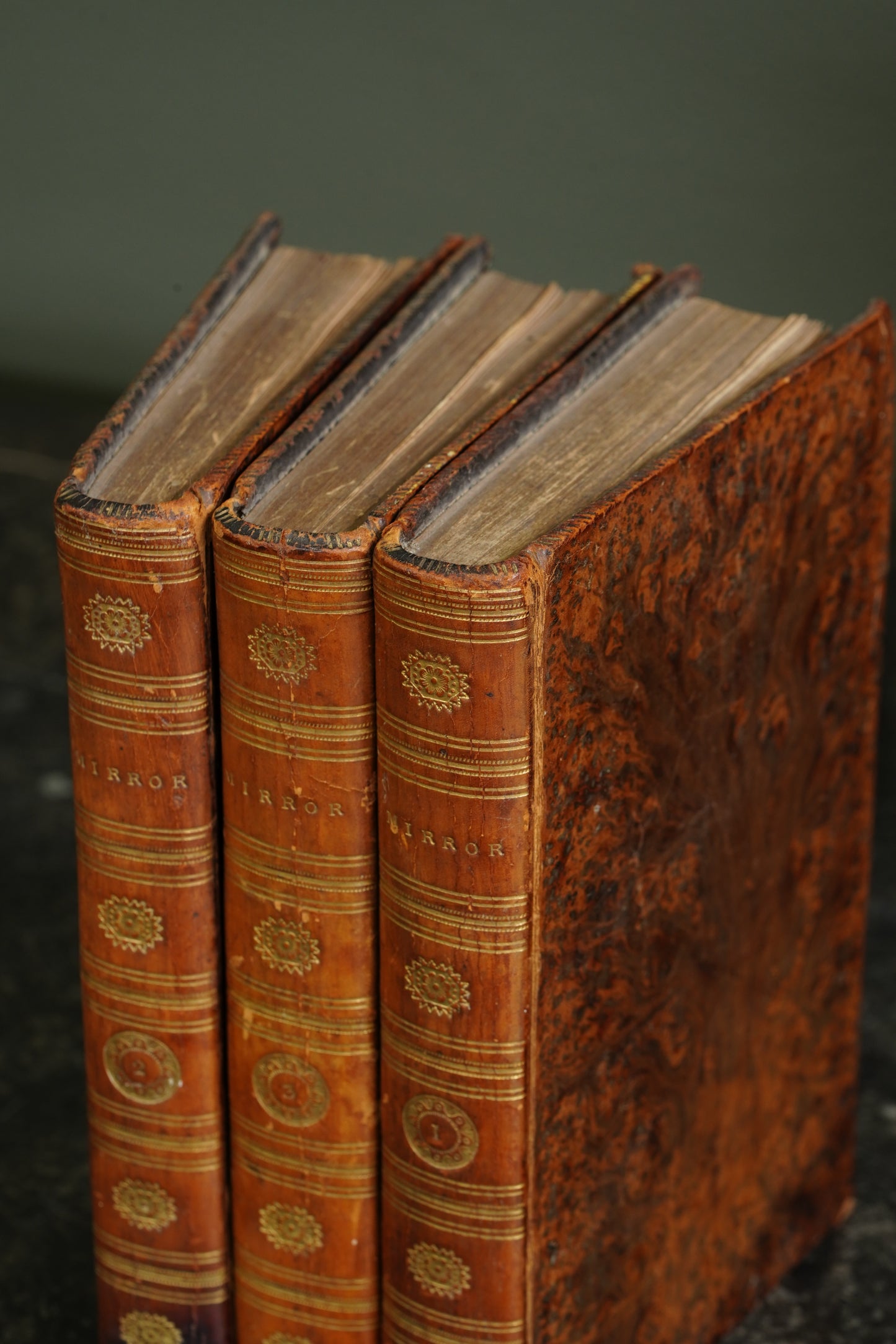 Antique Scottish Literary Essays Three Volumes Full Tree Calf 1809