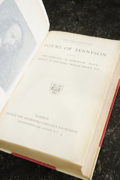 Antique Poems of Tennyson Half Vellum Oxford Edition Circa 1910