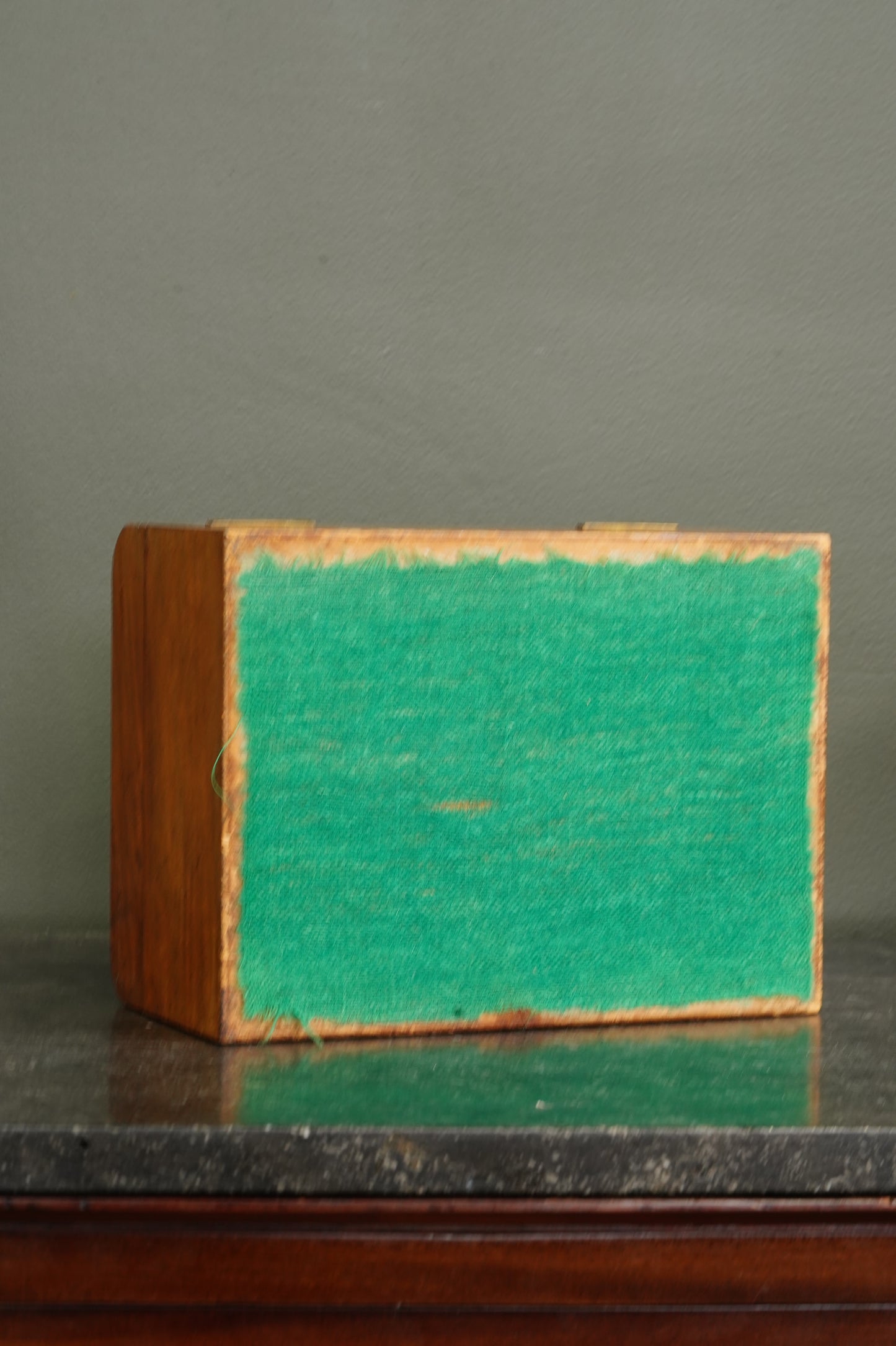 Antique Edwardian English Walnut Keepsake Box, Circa 1900