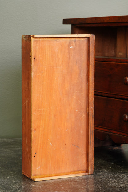 Antique English Mahogany Miniature Chest of Drawers, Circa 1830-1860