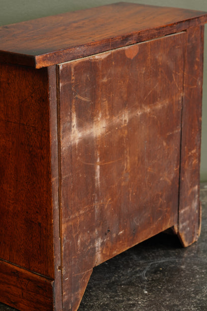 Antique English Mahogany Miniature Chest of Drawers, Circa 1830-1860