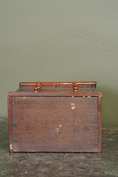 Antique English Miniature Mahogany Chest of Drawers, Ca. 1870