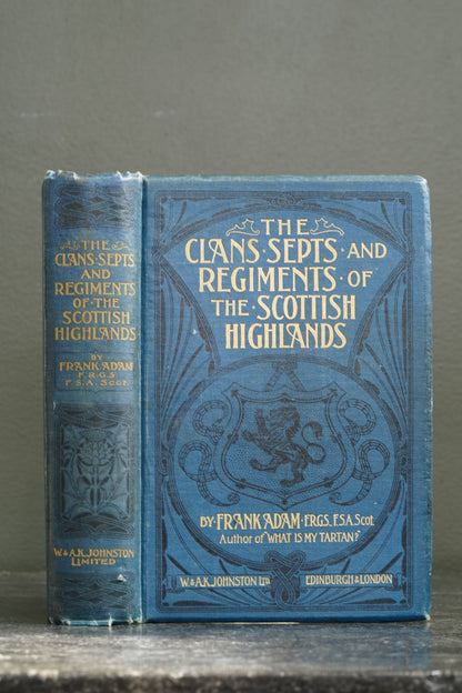 Antique Scottish Highland Clans Book First Edition Blue Cloth 1908