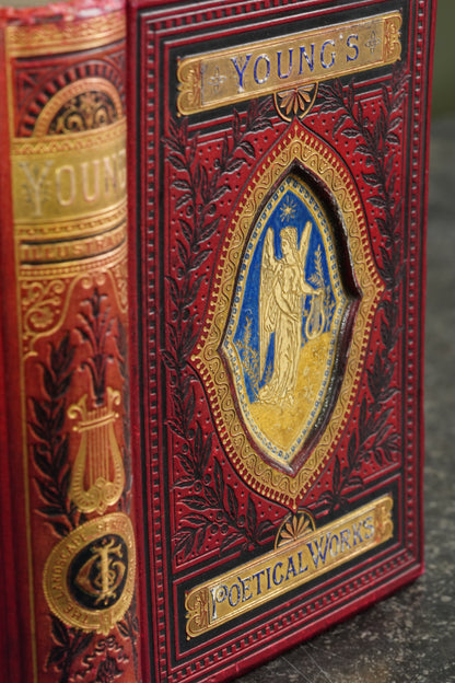 Antique Edward Young Poetical Works Illustrated Poetry Book