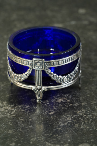 Antique French Silverplate Open Salt Cellar, Circa 1900