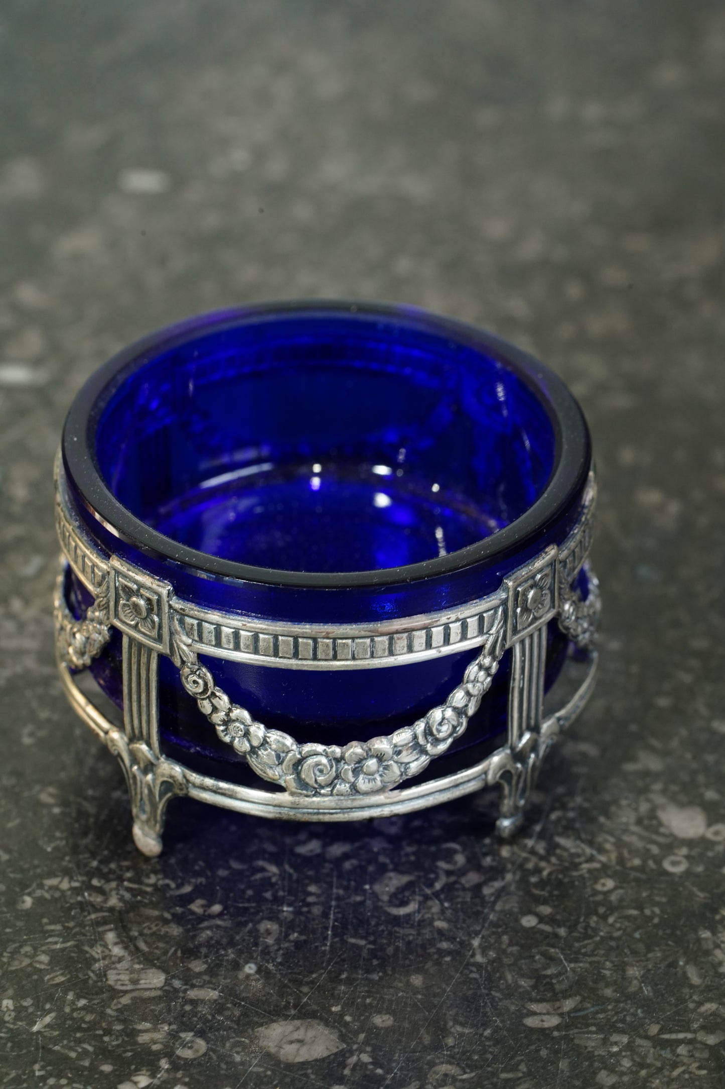 Antique French Silverplate Open Salt Cellar, Circa 1900