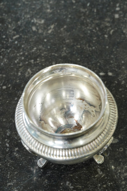 Antique English Silver Open Salt Dish, Ca. 1880