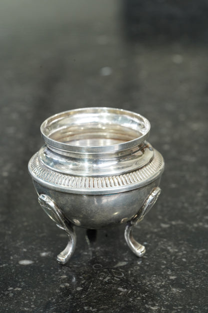 Antique English Silver Open Salt Dish, Ca. 1880