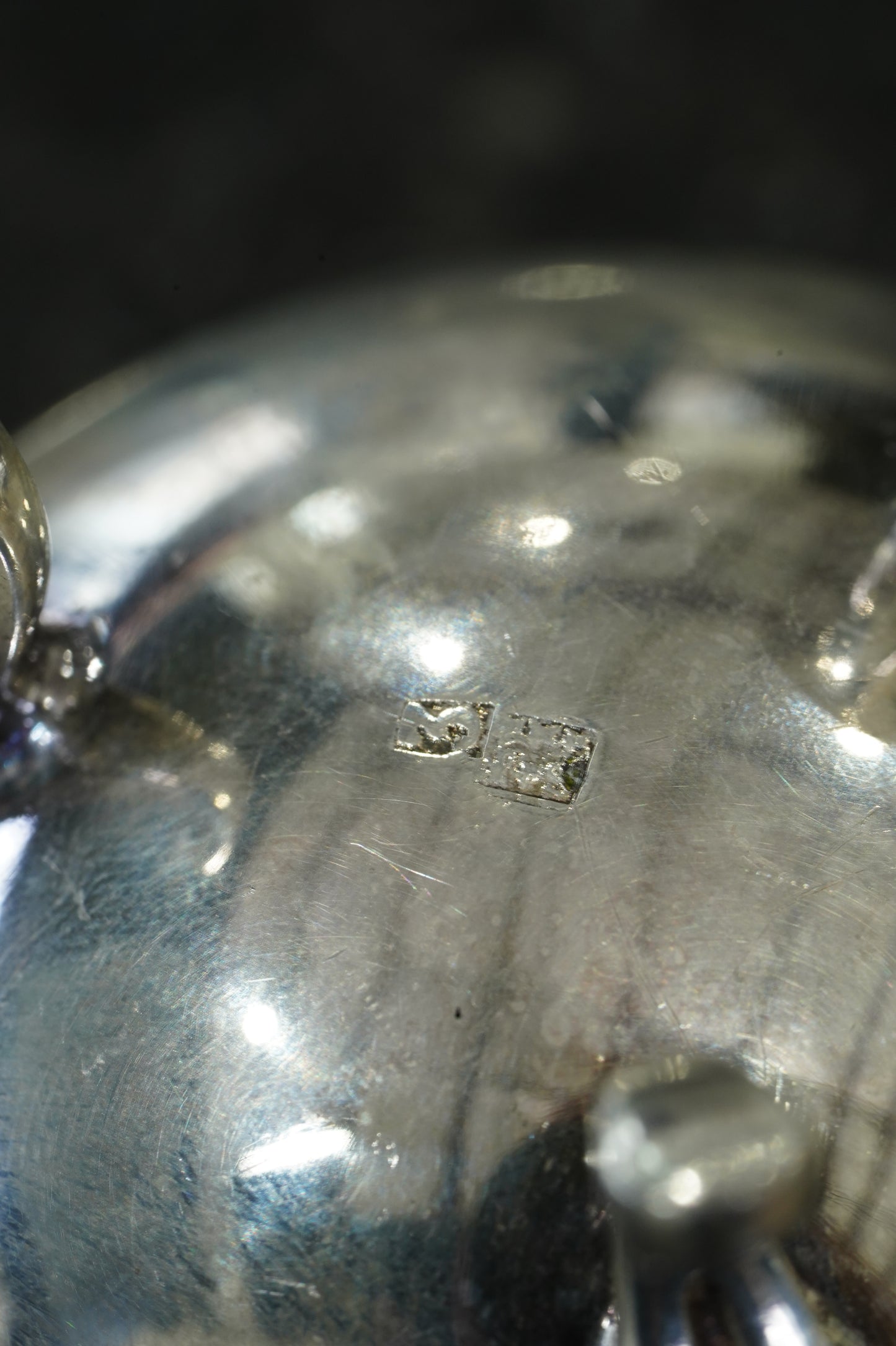 Antique English Silver Open Salt Dish, Ca. 1880