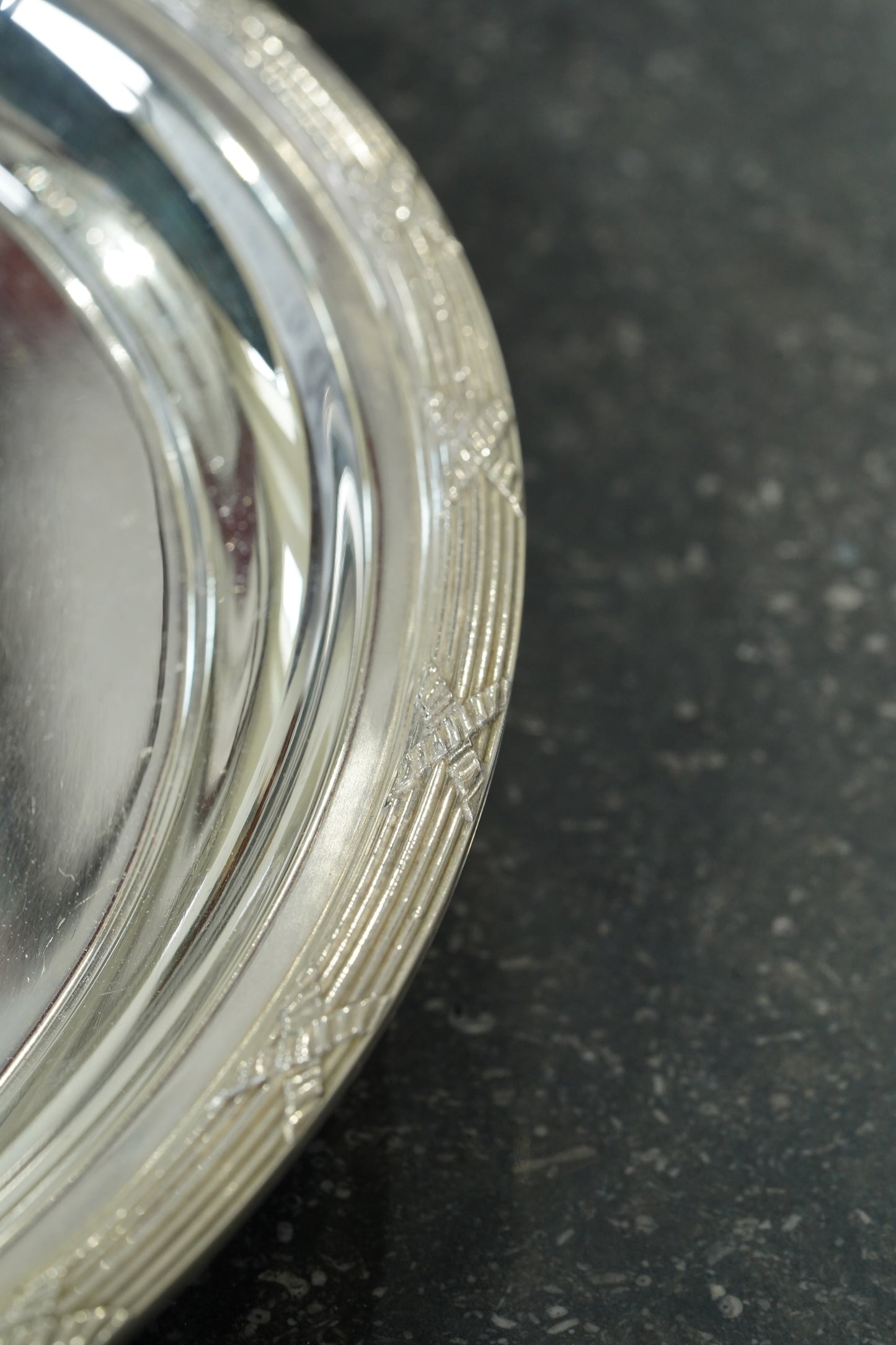 Vintage Sheffield Silver Plate Round Serving Tray