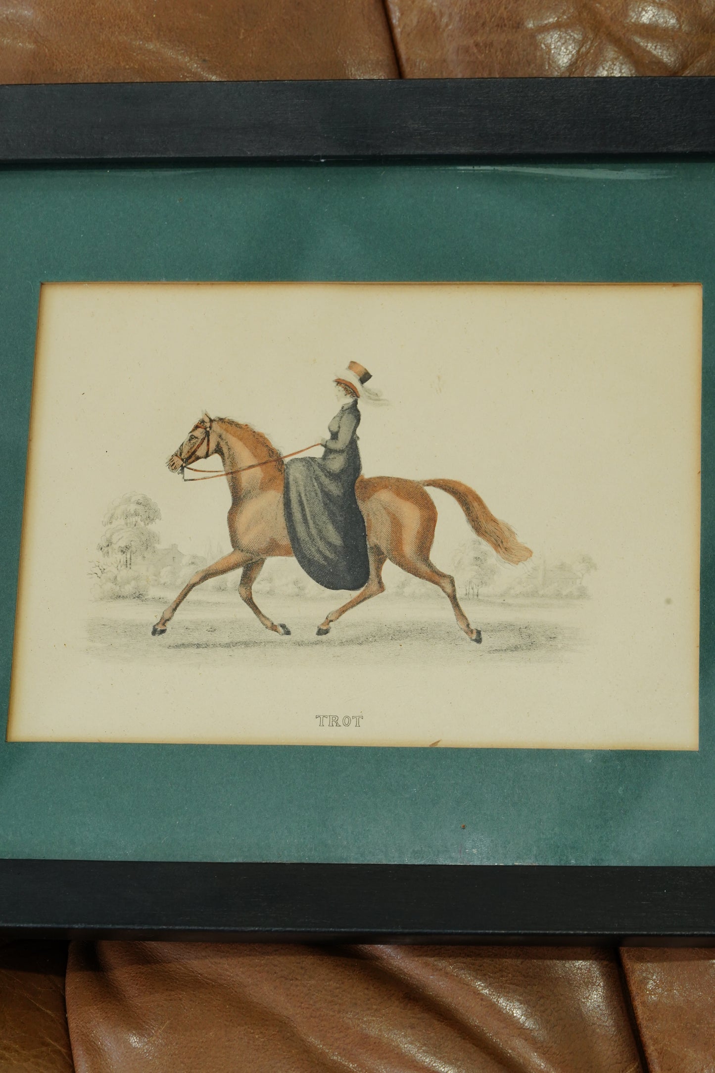 Set of Four - Antique English Equestrian Engravings, Hand-Coloured Horsemanship