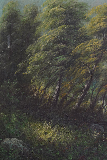 Antique Scottish Oil Painting Loch Katrine Scotland Signed J T Watts 1885