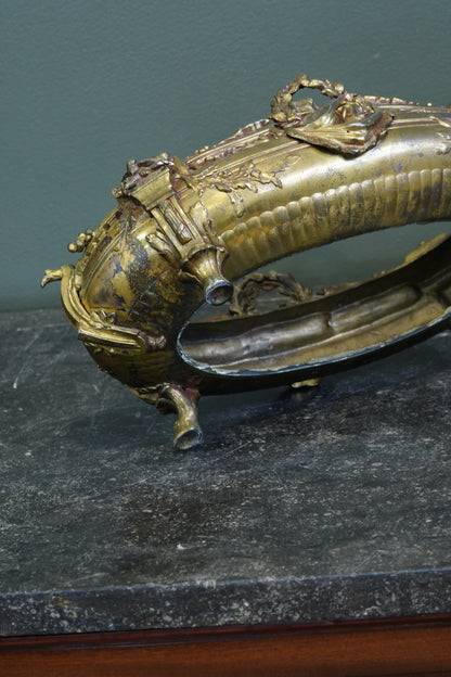 Antique French Brass Jardiniere | Centerpiece