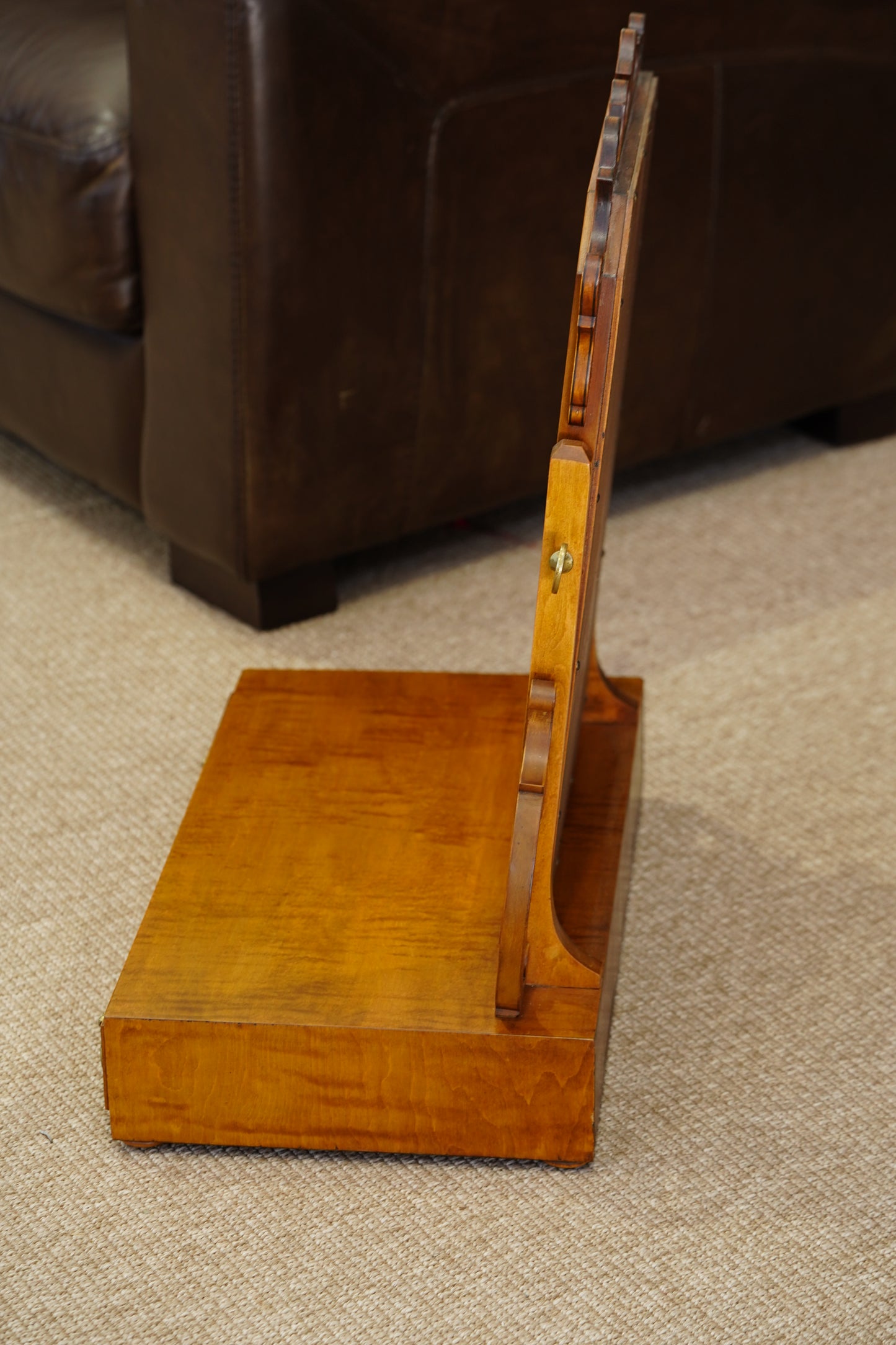 Vintage Birch Vanity Mirror with Drawer, Early 20th Century