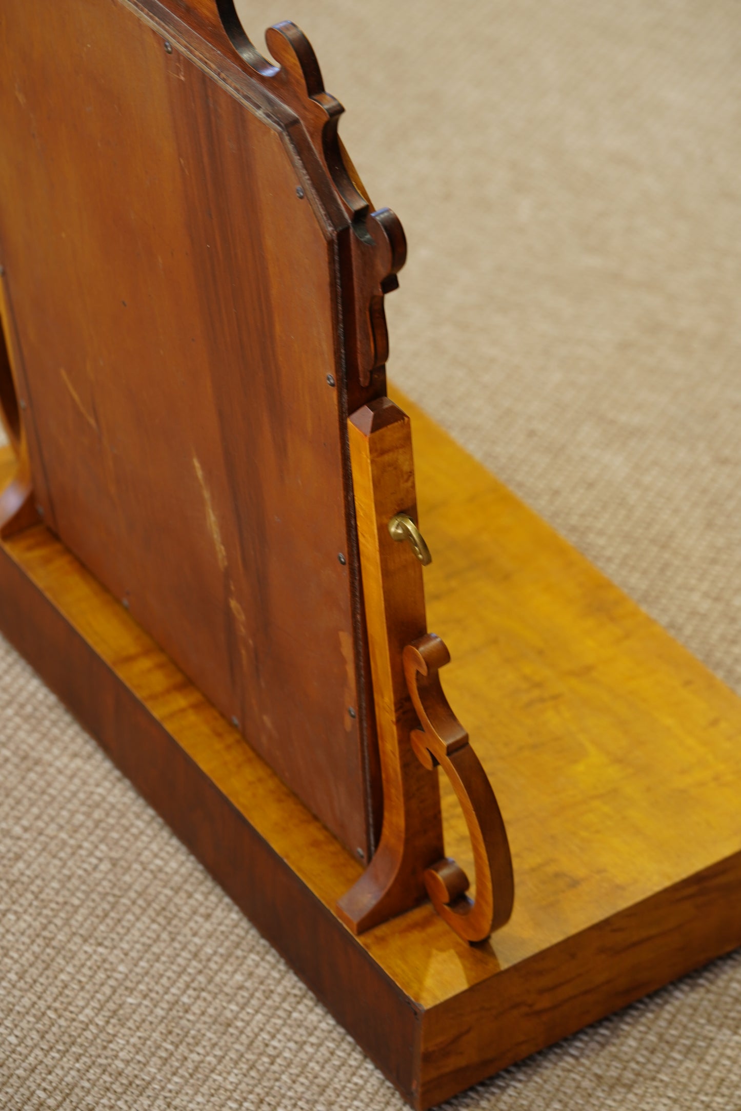 Vintage Birch Vanity Mirror with Drawer, Early 20th Century