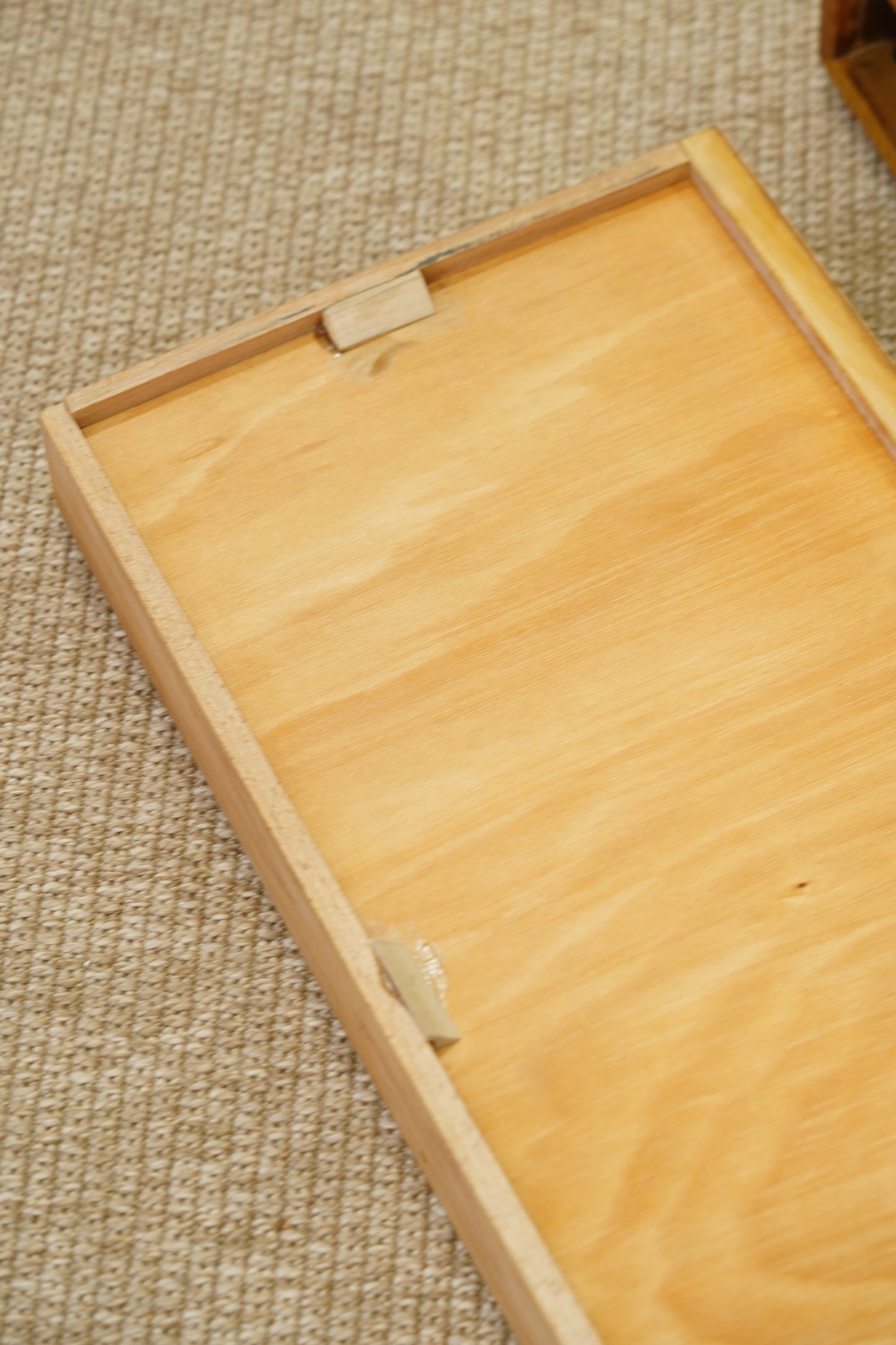 Vintage Birch Vanity Mirror with Drawer, Early 20th Century