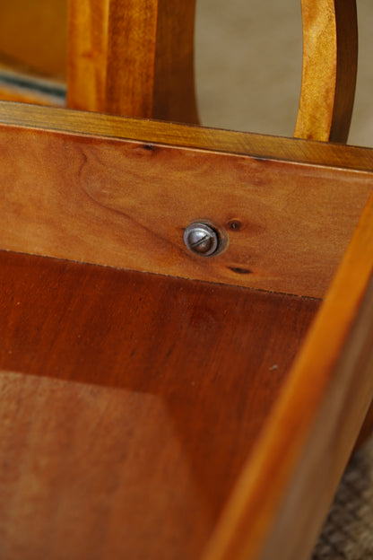 Vintage Birch Vanity Mirror with Drawer, Early 20th Century