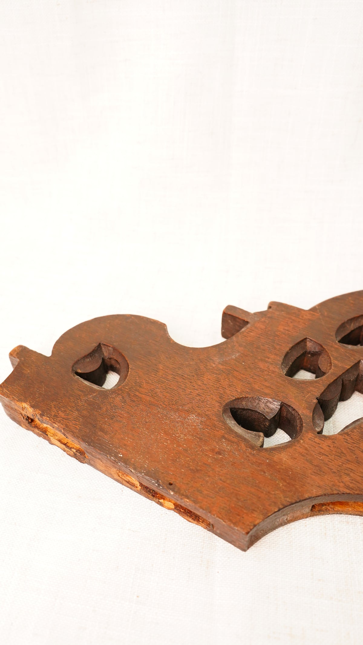 Antique English Carved Oak Pediment Crest Fragment, Circa 1880