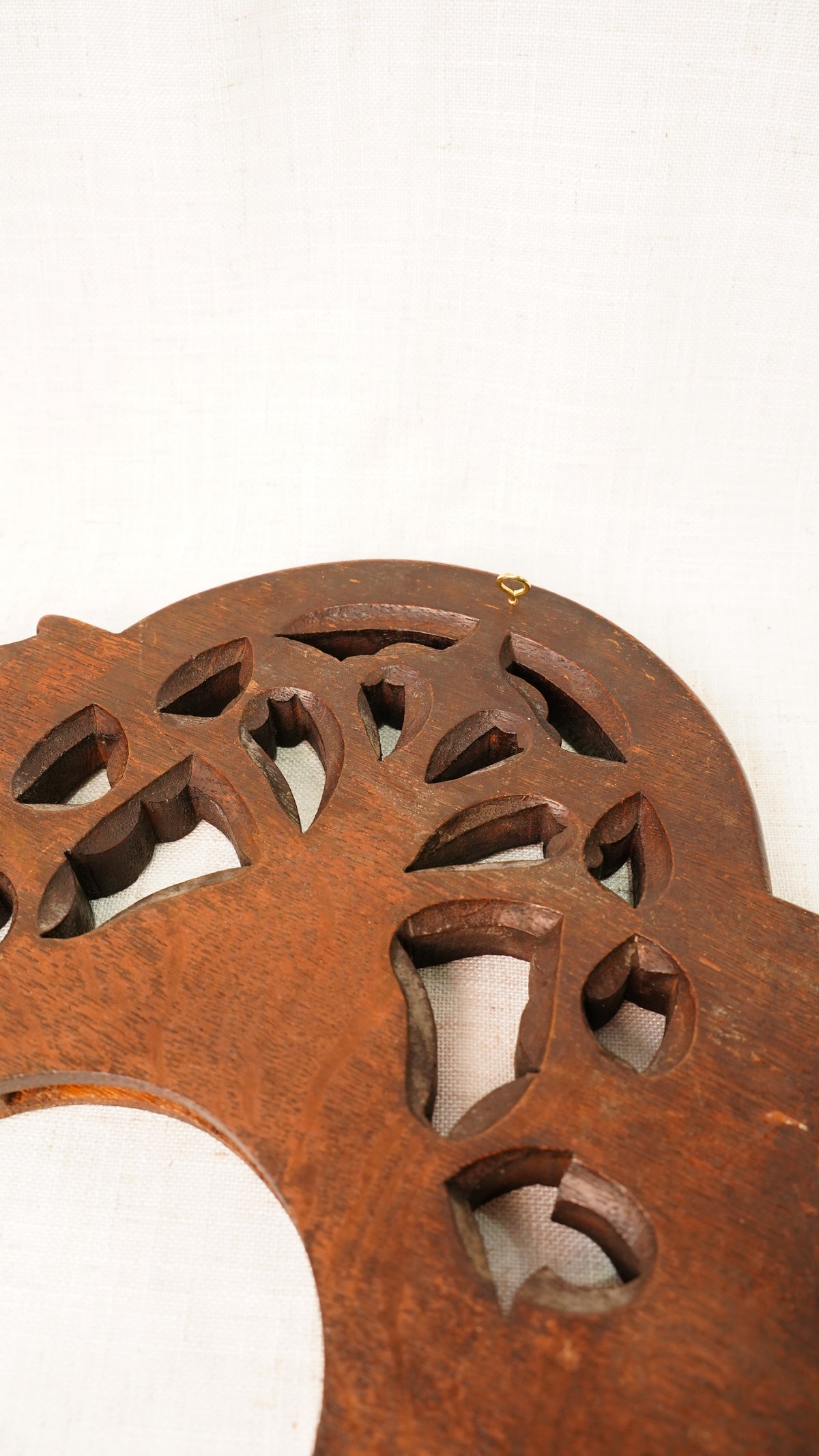 Antique English Carved Oak Pediment Crest Fragment, Circa 1880
