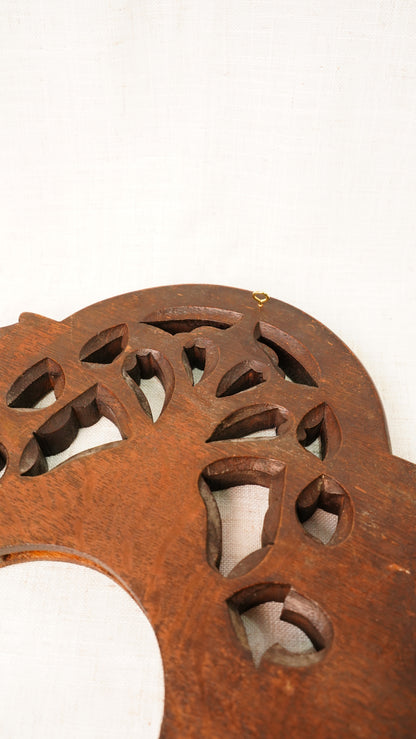 Antique English Carved Oak Pediment Crest Fragment, Circa 1880