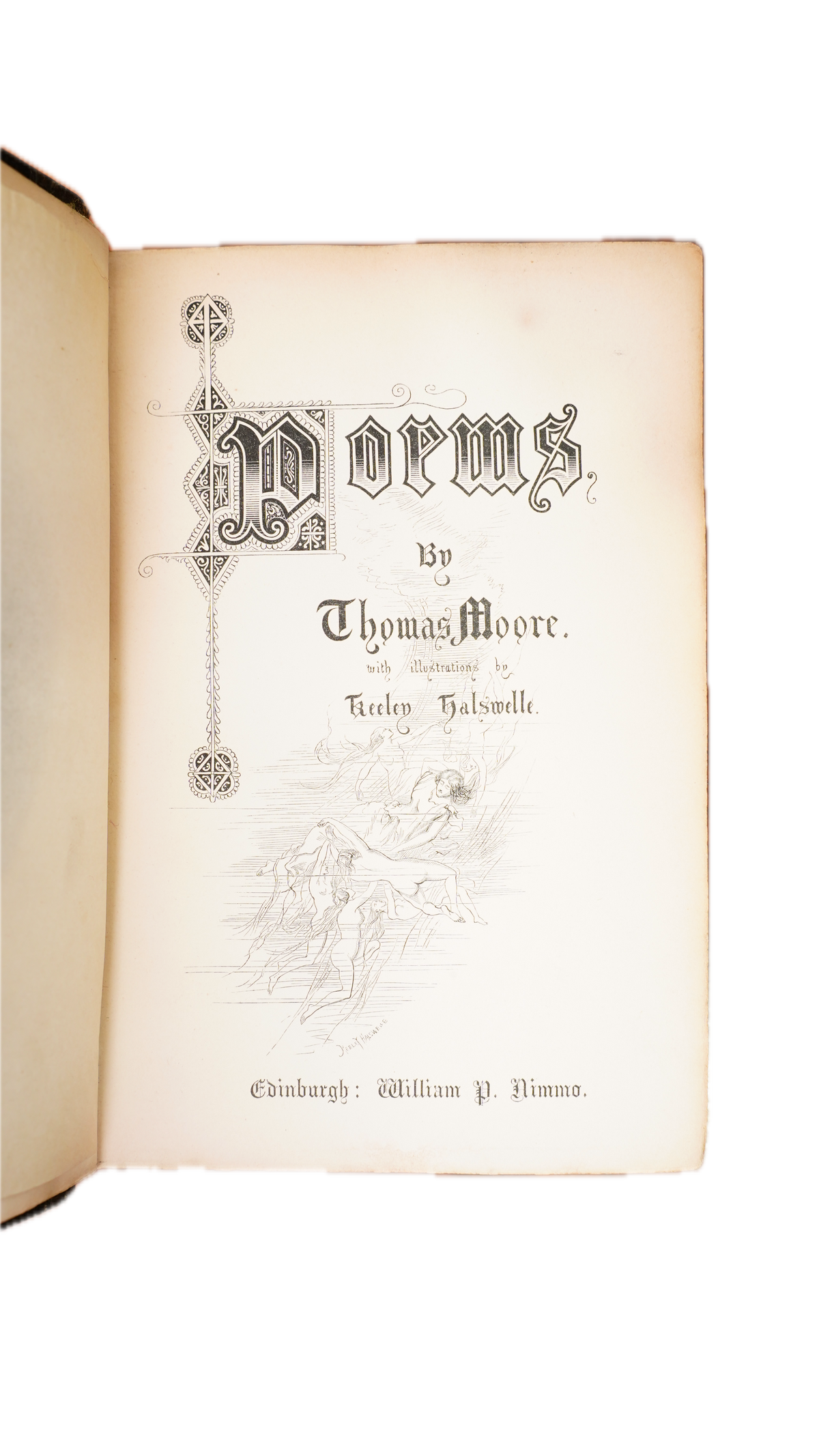Thomas Moore Poetical Works 1863 Leather Gilt Edges