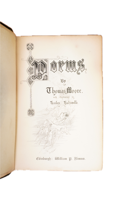 Thomas Moore Poetical Works 1863 Leather Gilt Edges
