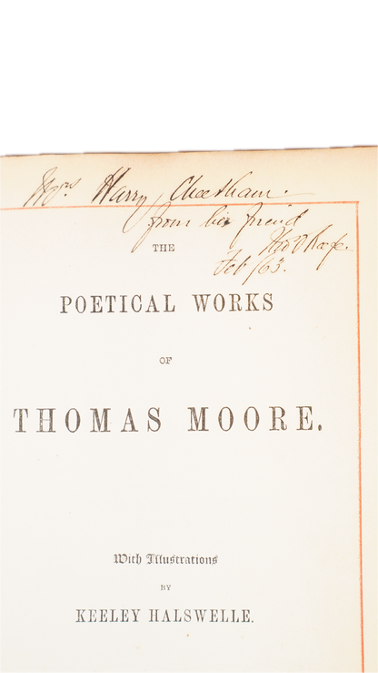 Thomas Moore Poetical Works 1863 Leather Gilt Edges