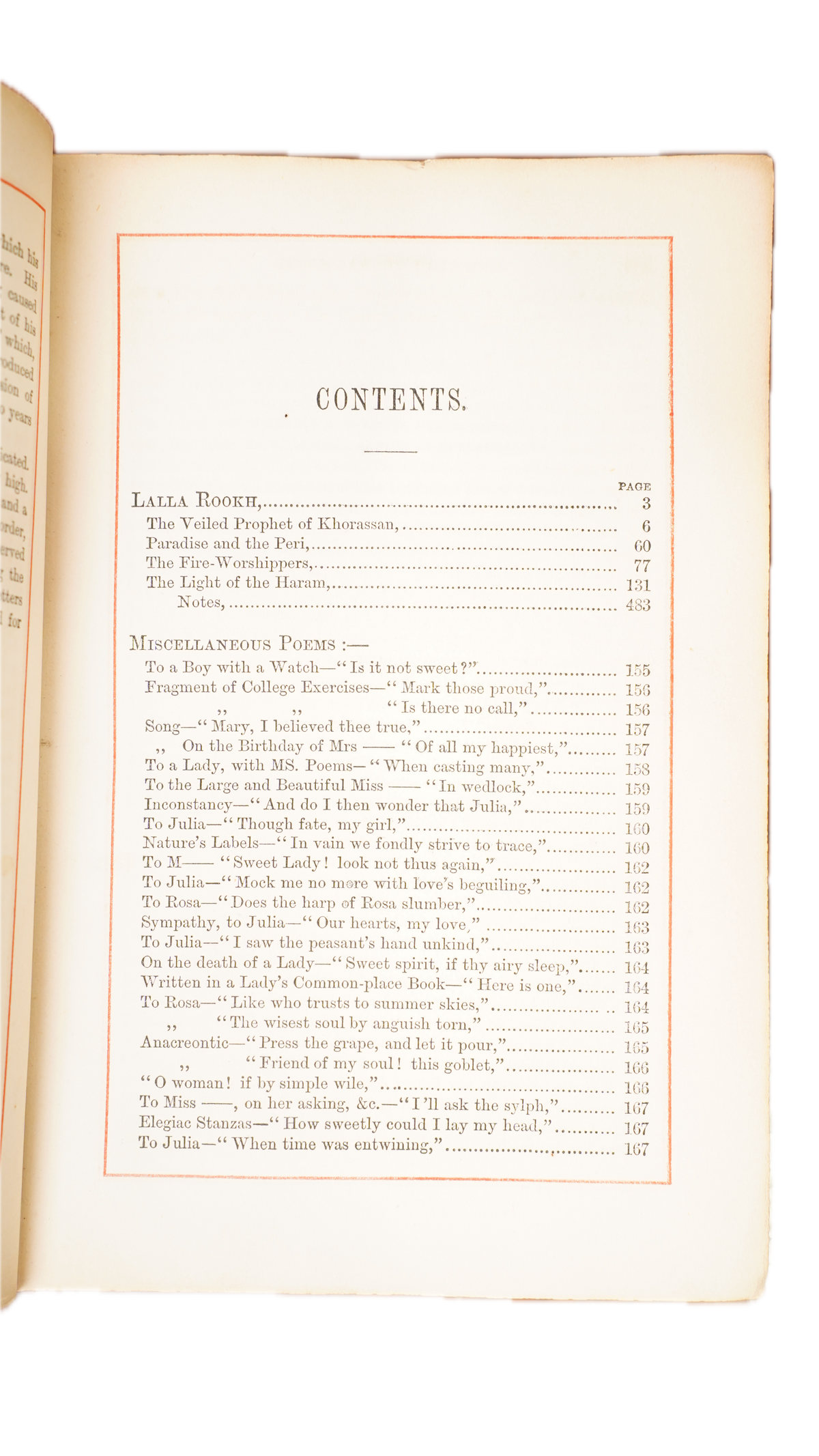 Thomas Moore Poetical Works 1863 Leather Gilt Edges