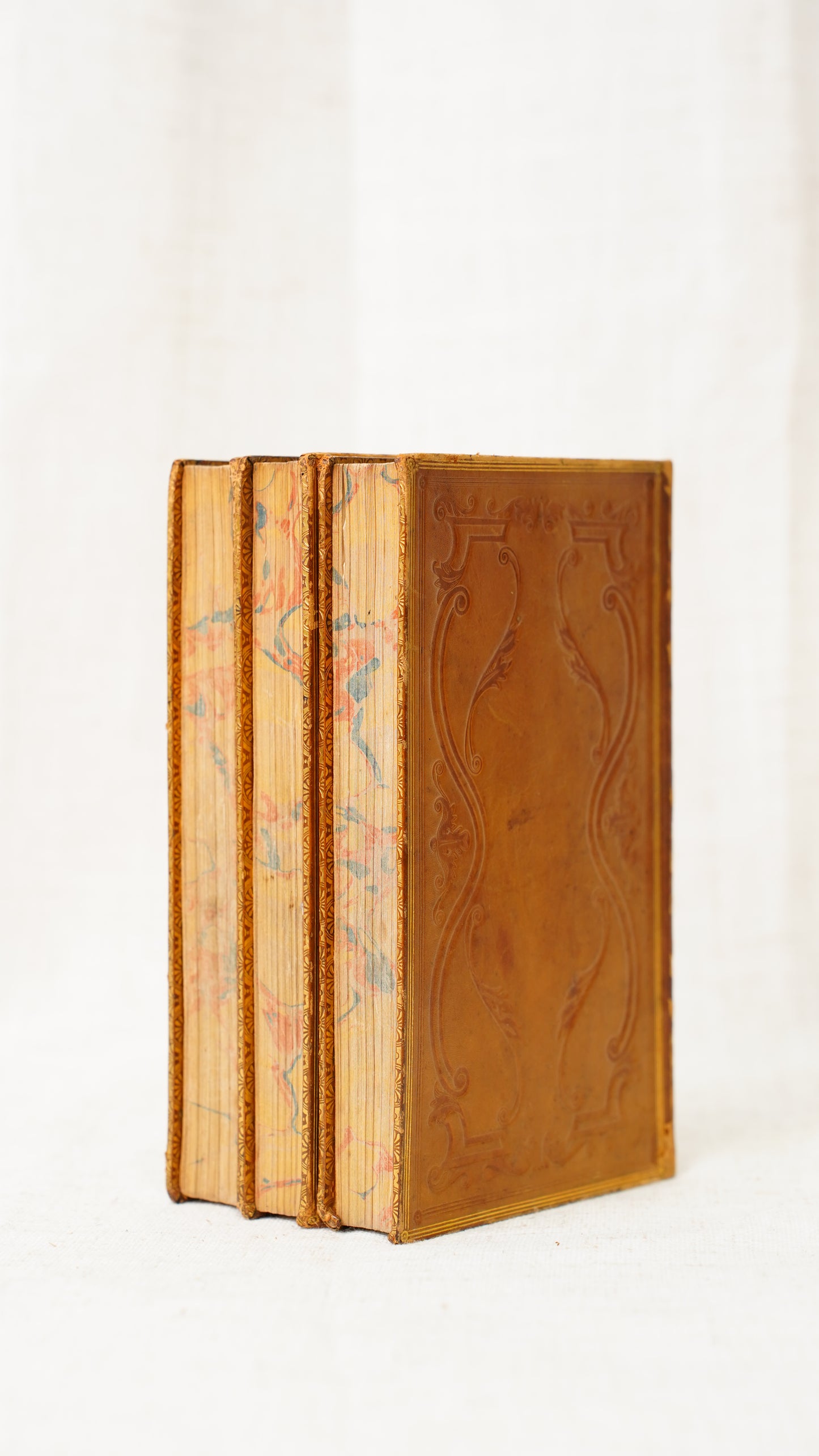 William Cowper Poems 3 Volumes John Sharpe 1825 Antique Calf Set