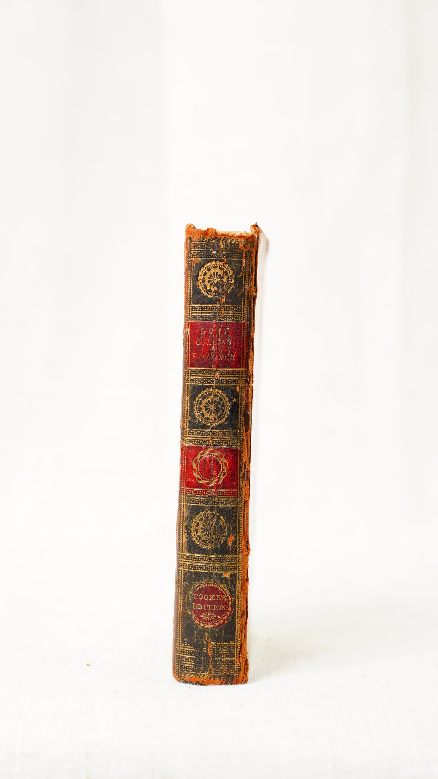 Antique Gray Collins and Falconer Poetical Works Cooke's Edition 1790s Leather Book