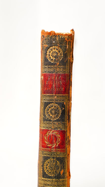 Antique Gray Collins and Falconer Poetical Works Cooke's Edition 1790s Leather Book