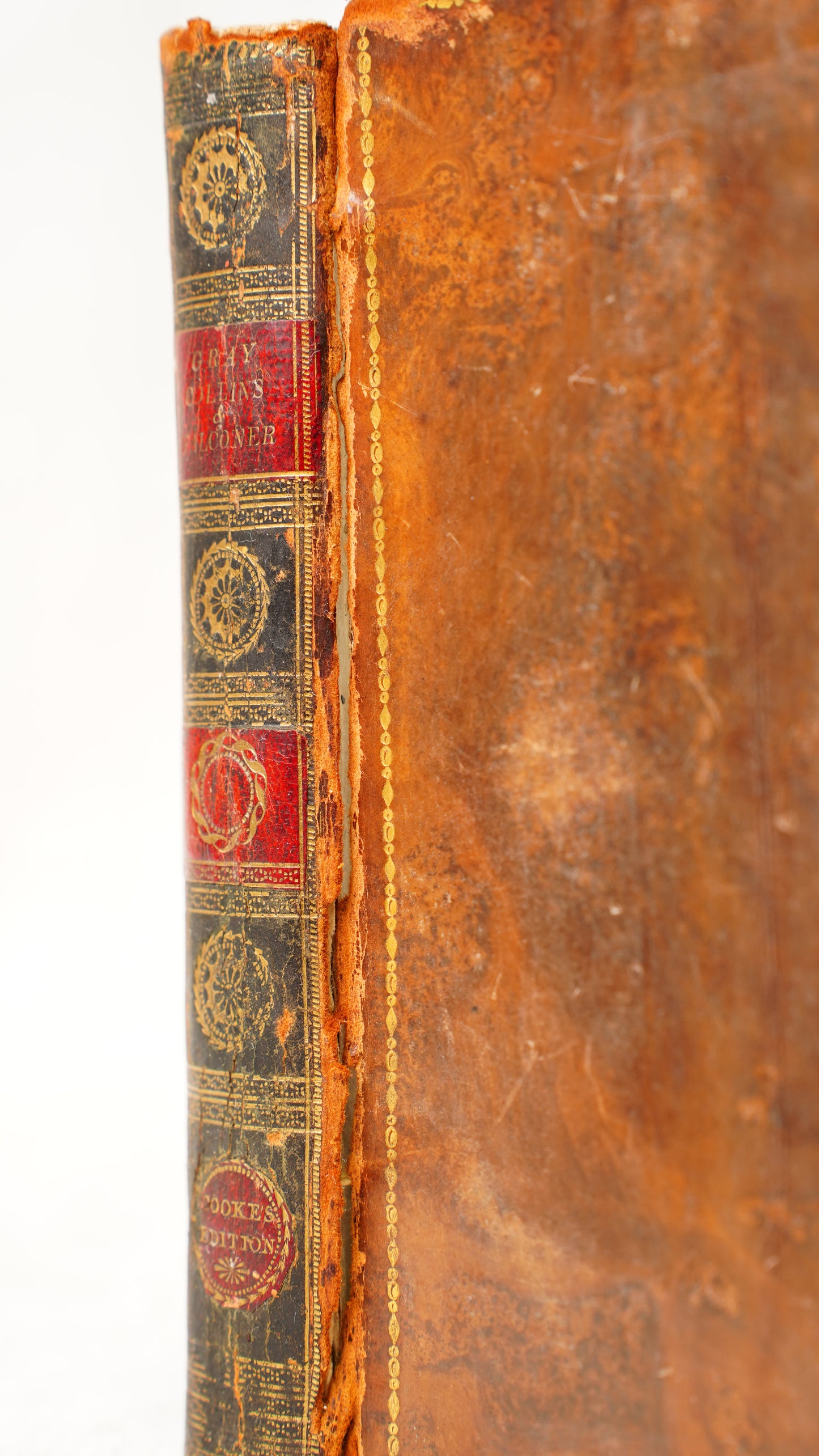 Antique Gray Collins and Falconer Poetical Works Cooke's Edition 1790s Leather Book