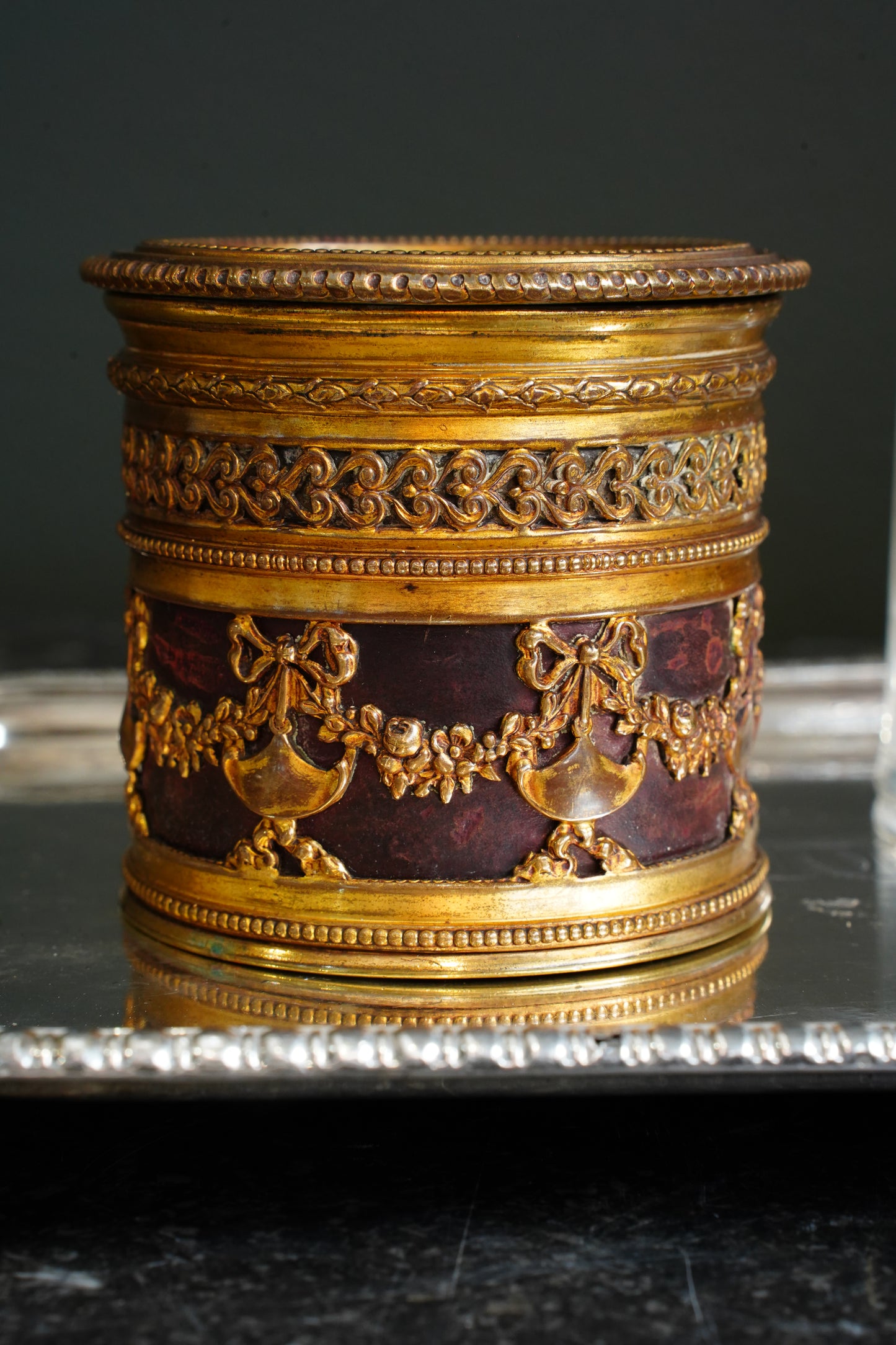 *RESERVED* Antique French Ormolu String Holder