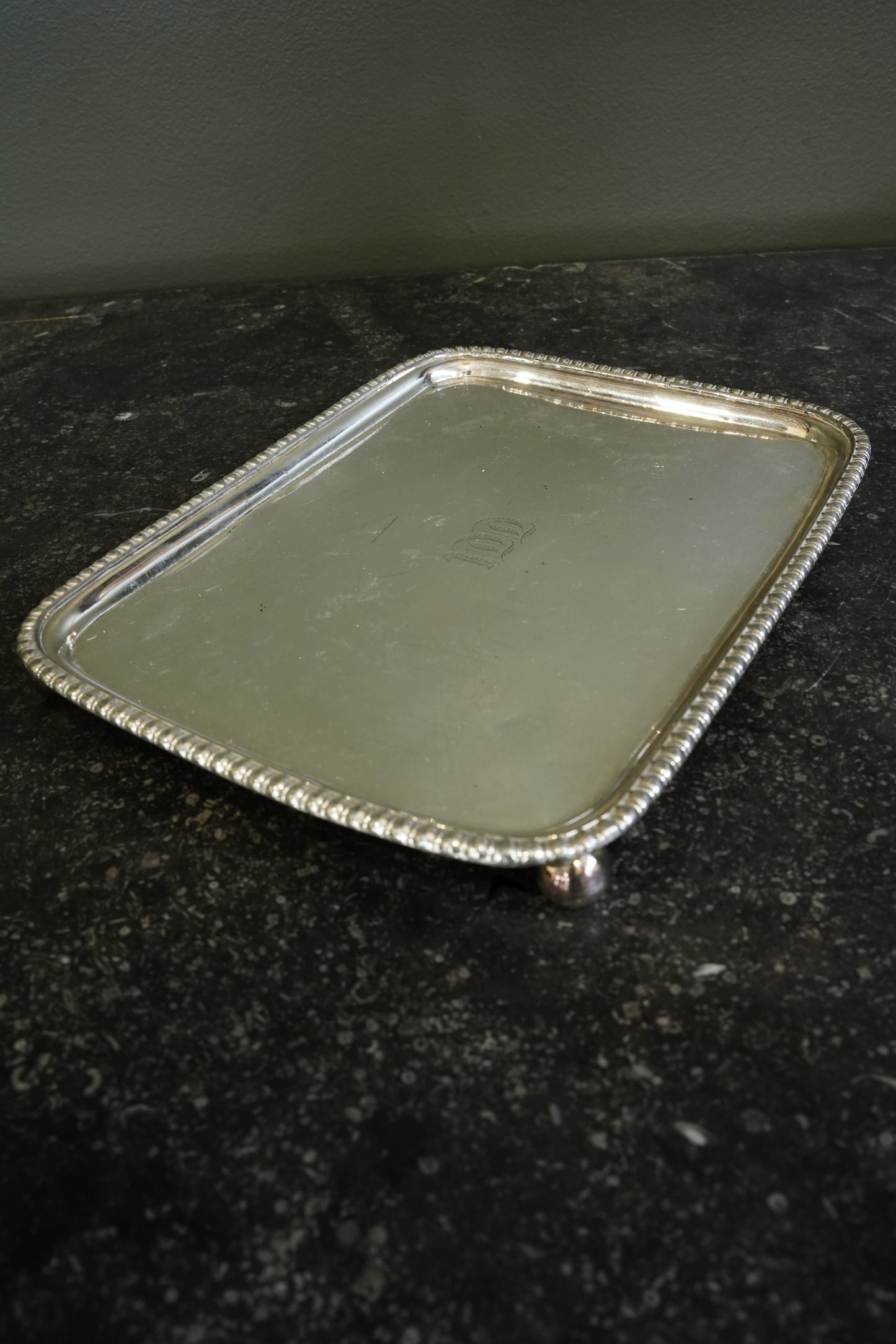 Antique English Silverplate Serving Tray