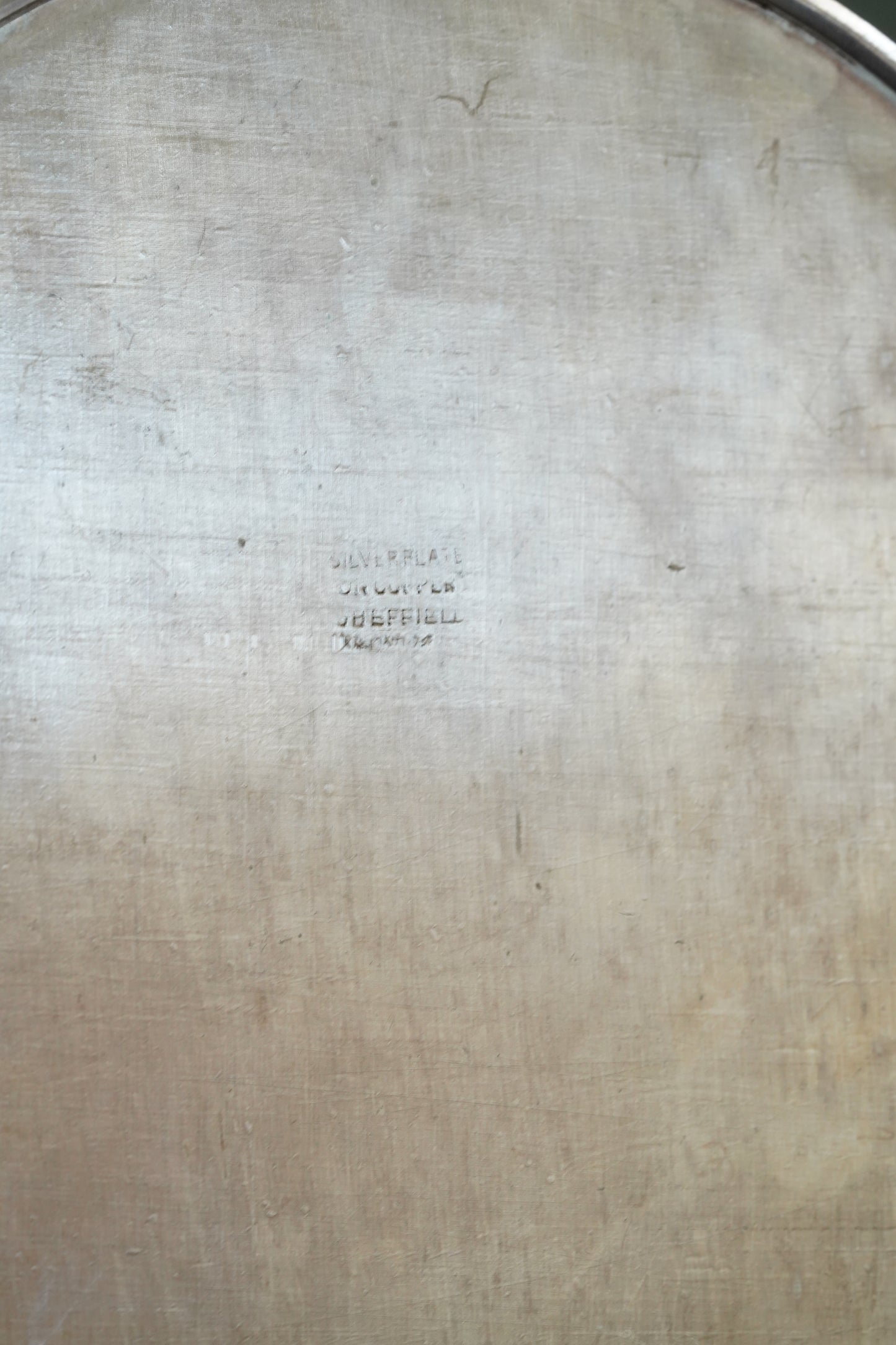 Vintage Sheffield Silverplate Gallery Tray, Engraved