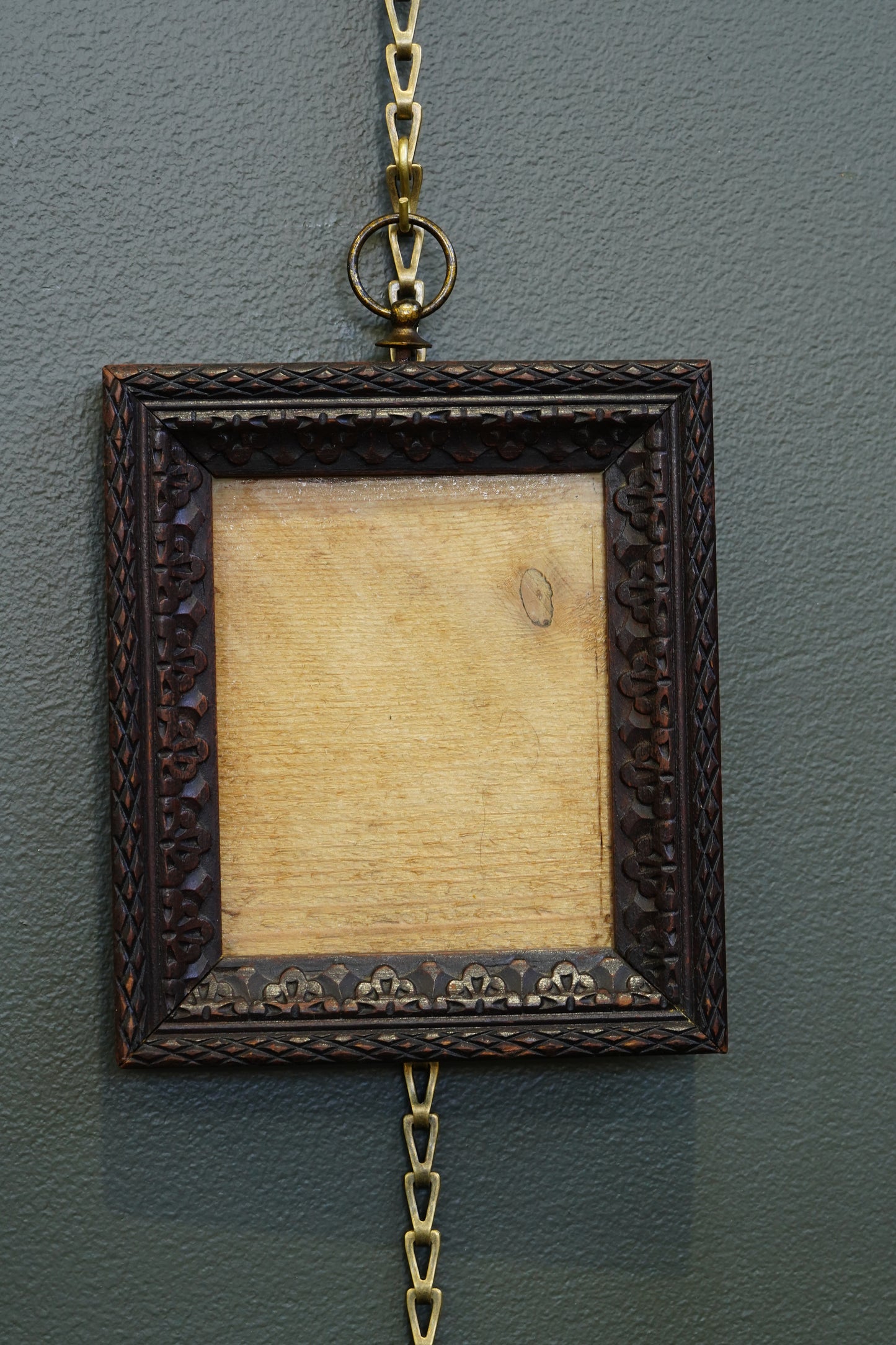 Antique Victorian Chip-Carved Wood Picture Frame, Circa 1890