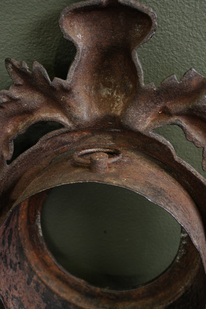 Antique English Cast Iron Clock Bezel with British Royal Arms, Ca. 1900