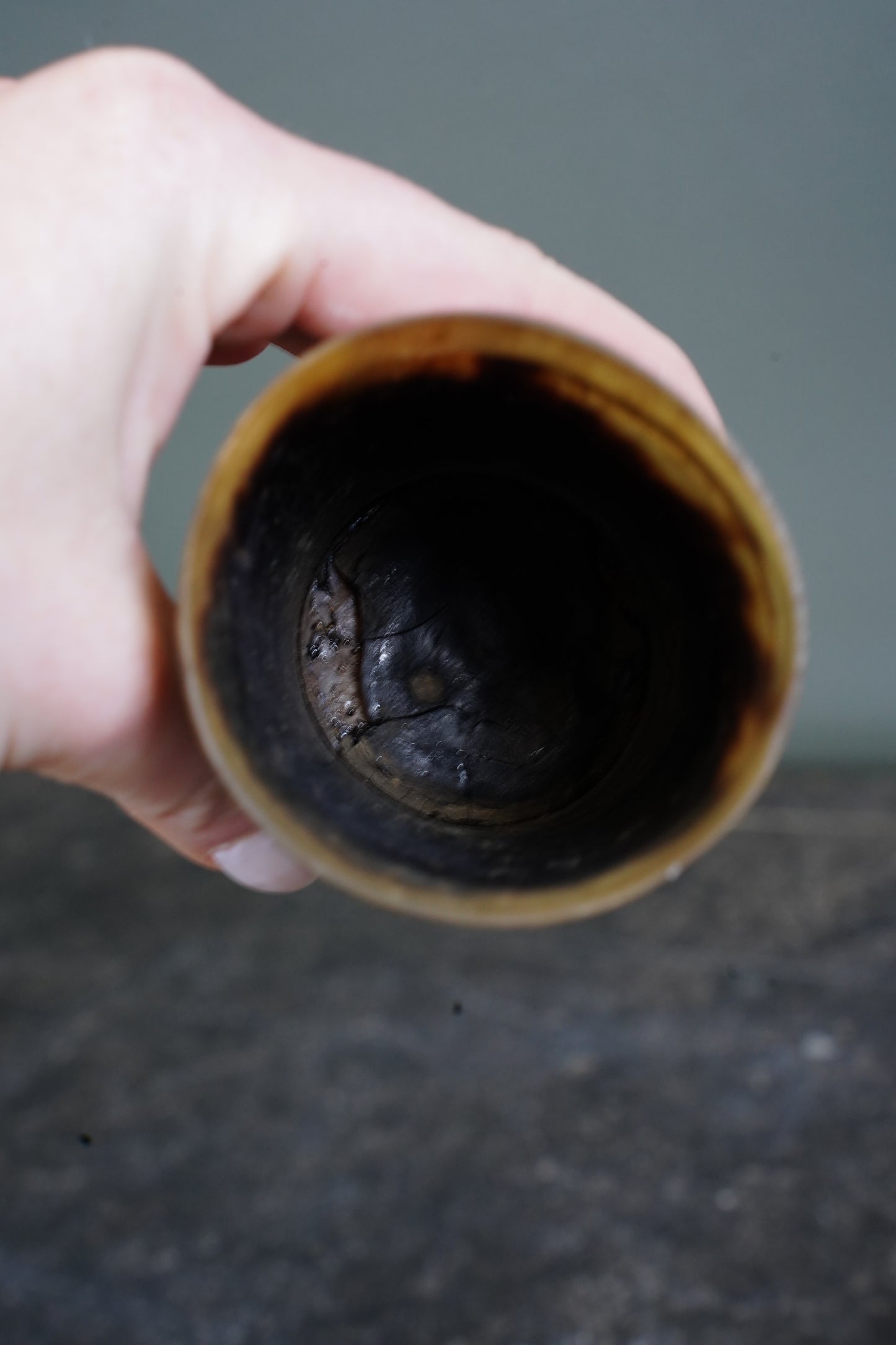 Antique English Horn Tumbler, Ca. 1890